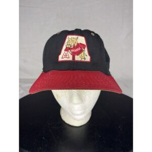 Vintage Arkansas Razorbacks SnapBack Baseball Hat Black & Red Made In USA Cap